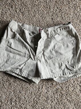 Old Navy Light Tan Button-Front Women's Bermuda Shorts